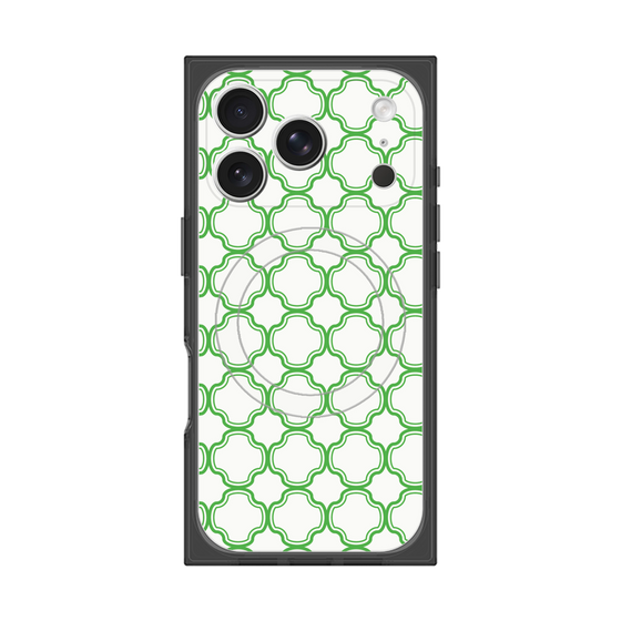 プレミアムスクエアケース with MagSafe［ Moroccan3 - Green ］