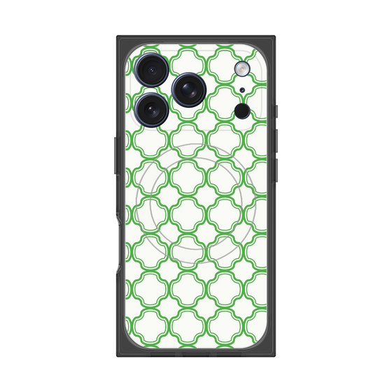 プレミアムスクエアケース with MagSafe［ Moroccan3 - Green ］