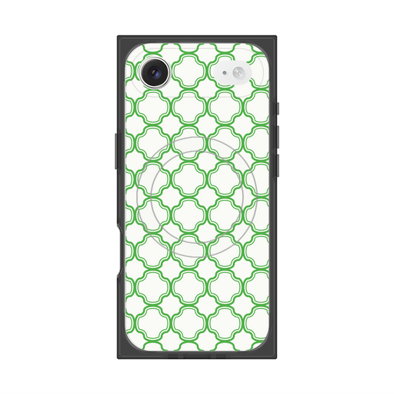 プレミアムスクエアケース with MagSafe［ Moroccan3 - Green ］