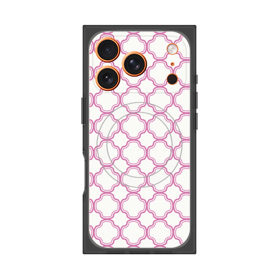 プレミアムスクエアケース with MagSafe［ Moroccan3 - Pink ］