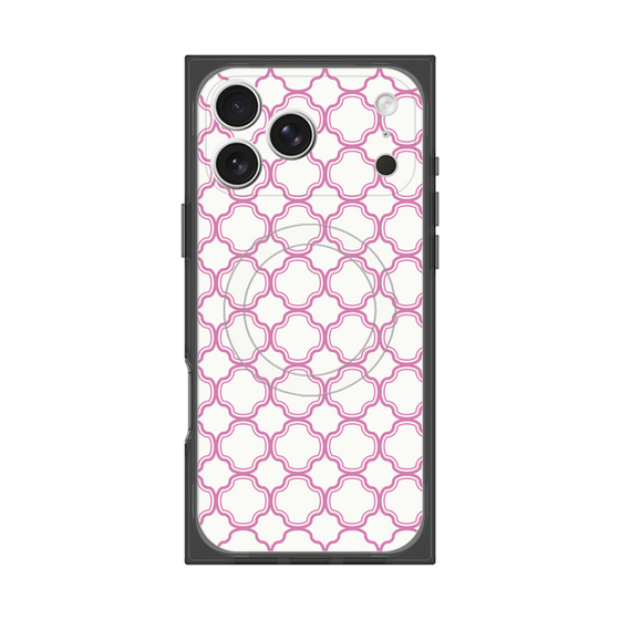 プレミアムスクエアケース with MagSafe［ Moroccan3 - Pink ］