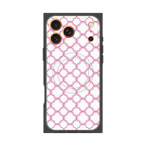 プレミアムスクエアケース with MagSafe［ Moroccan3 - Pink ］