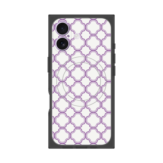 プレミアムスクエアケース with MagSafe［ Moroccan3 - Purple ］