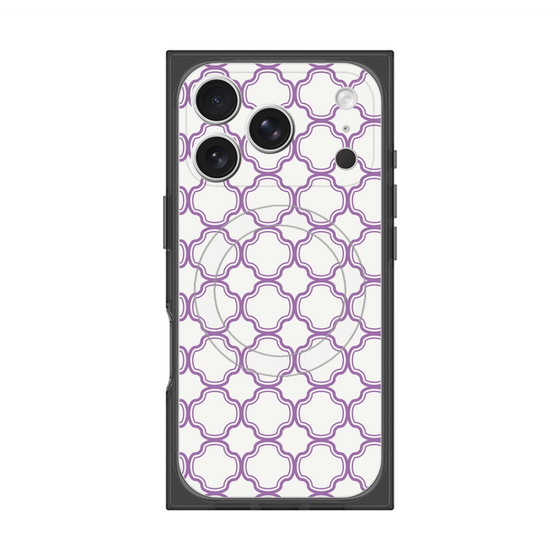 プレミアムスクエアケース with MagSafe［ Moroccan3 - Purple ］