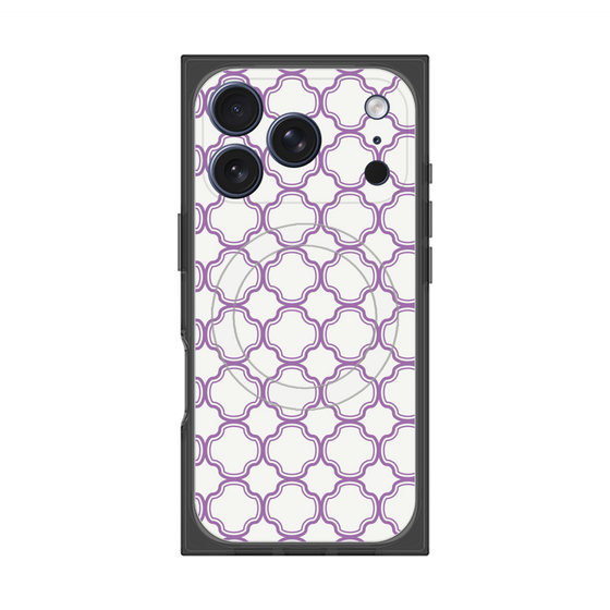 プレミアムスクエアケース with MagSafe［ Moroccan3 - Purple ］