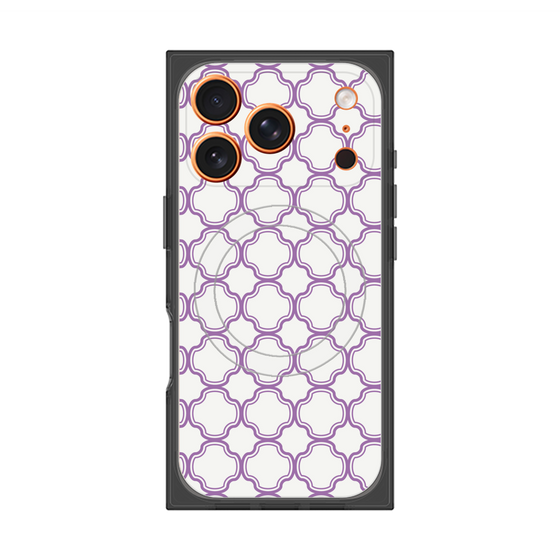 プレミアムスクエアケース with MagSafe［ Moroccan3 - Purple ］