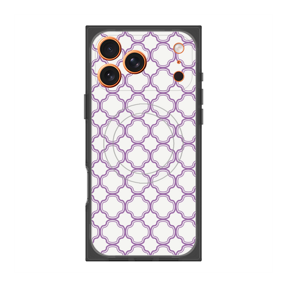 プレミアムスクエアケース with MagSafe［ Moroccan3 - Purple ］