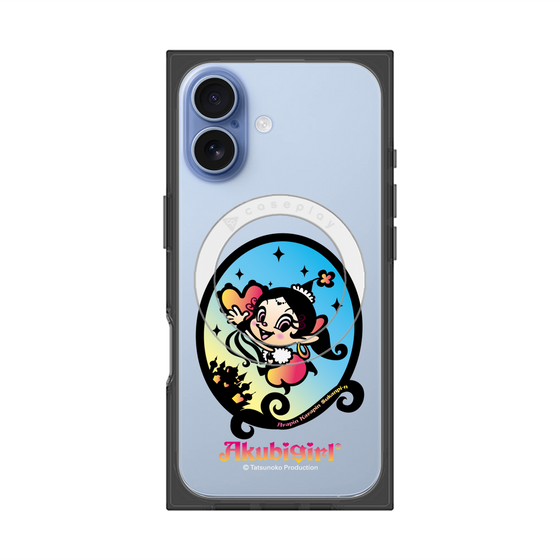 プレミアムスクエアケース with MagSafe［ アクビガール - オーバル ］
