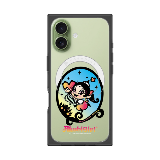 プレミアムスクエアケース with MagSafe［ アクビガール - オーバル ］
