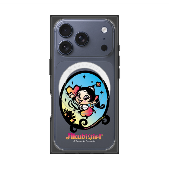 プレミアムスクエアケース with MagSafe［ アクビガール - オーバル ］
