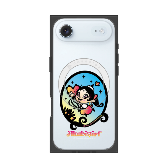 プレミアムスクエアケース with MagSafe［ アクビガール - オーバル ］