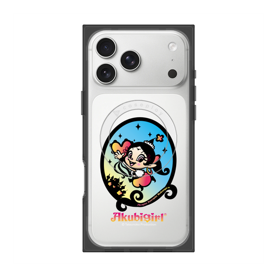 プレミアムスクエアケース with MagSafe［ アクビガール - オーバル ］