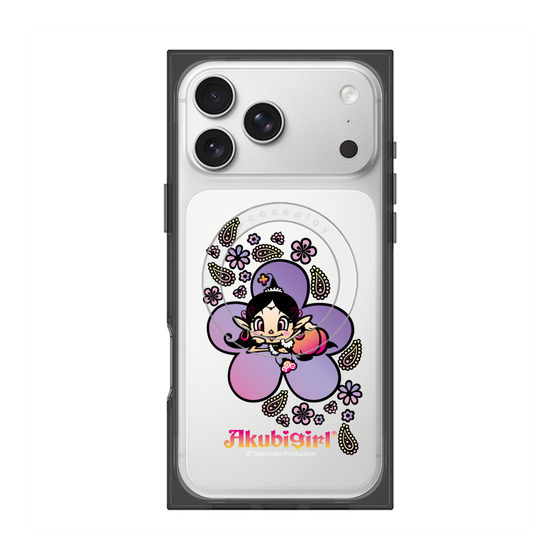プレミアムスクエアケース with MagSafe［ アクビガール - フラワー ］