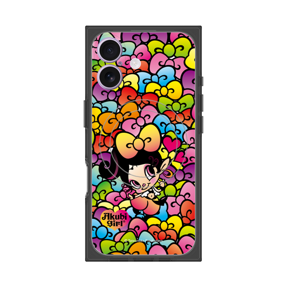 プレミアムスクエアケース with MagSafe［ アクビガール - リボン ］