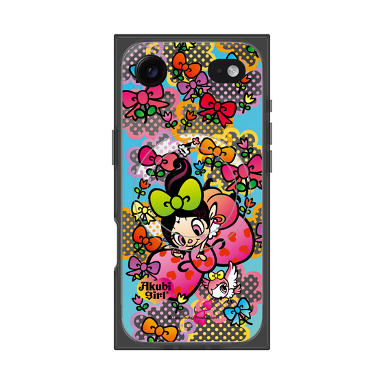 プレミアムスクエアケース with MagSafe［ アクビガール - フラワーリボン ］
