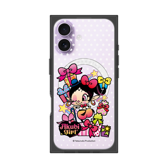プレミアムスクエアケース with MagSafe［ アクビガール - プレゼントリボン ］
