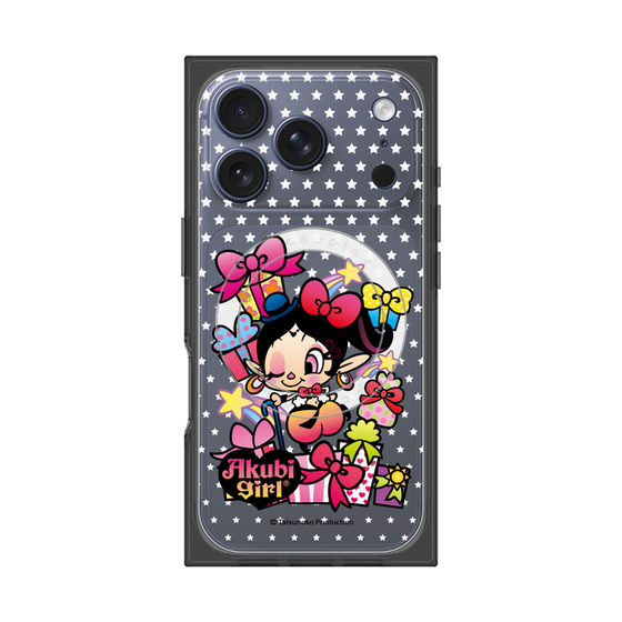 プレミアムスクエアケース with MagSafe［ アクビガール - プレゼントリボン ］