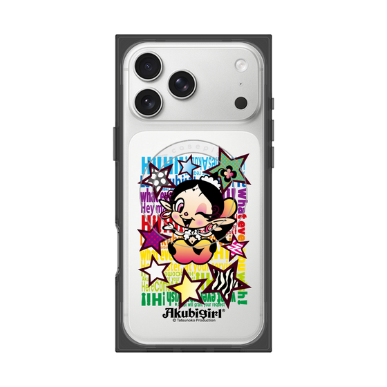 プレミアムスクエアケース with MagSafe［ アクビガール - スター ］