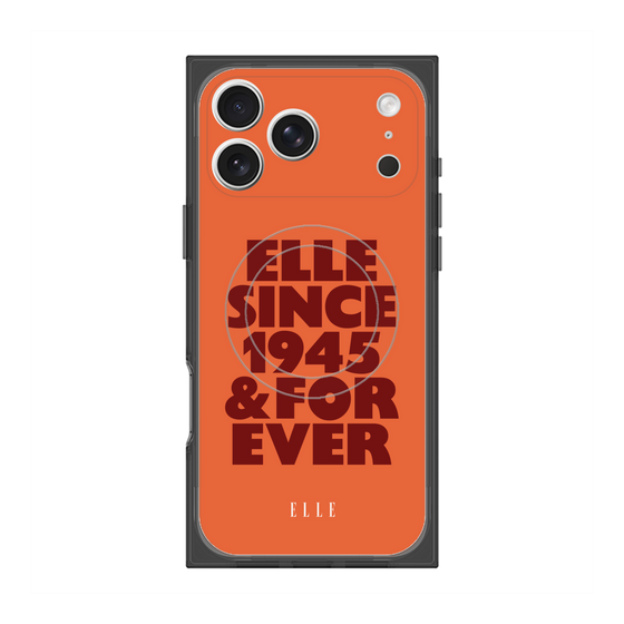 プレミアムスクエアケース with MagSafe［ ELLE - オレンジ ］