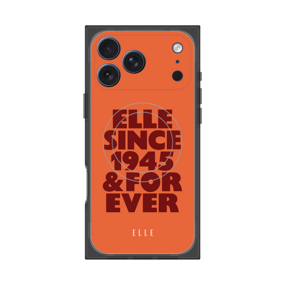 プレミアムスクエアケース with MagSafe［ ELLE - オレンジ ］