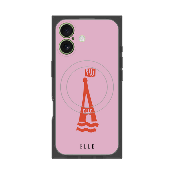 プレミアムスクエアケース with MagSafe［ ELLE - PARIS ］