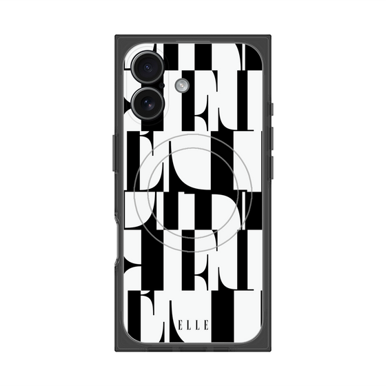 プレミアムスクエアケース with MagSafe［ ELLE - カットロゴ ］