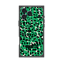 プレミアムスクエアケース with MagSafe［ ELLEgirl - レオパード - Green ］