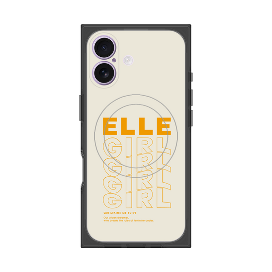 プレミアムスクエアケース with MagSafe［ ELLEgirl - ロゴ ］