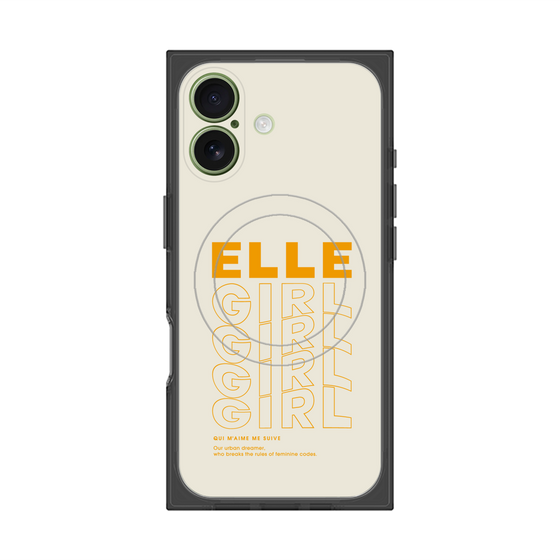 プレミアムスクエアケース with MagSafe［ ELLEgirl - ロゴ ］
