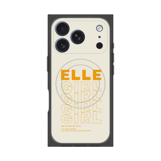 プレミアムスクエアケース with MagSafe［ ELLEgirl - ロゴ ］
