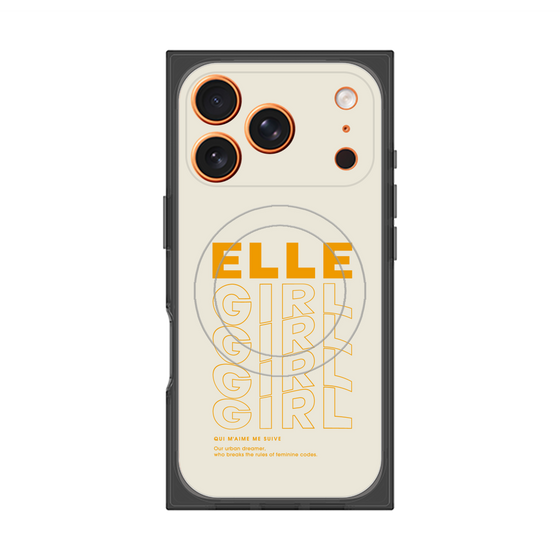 プレミアムスクエアケース with MagSafe［ ELLEgirl - ロゴ ］