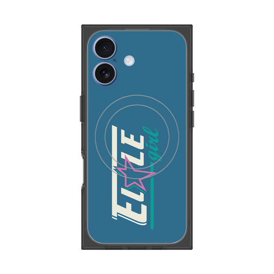 プレミアムスクエアケース with MagSafe［ ELLEgirl - レトロロゴ ］