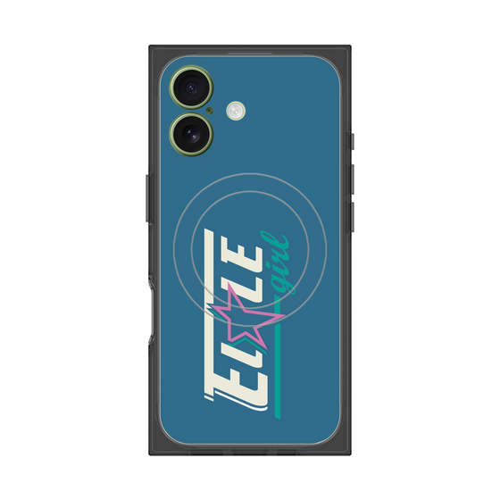 プレミアムスクエアケース with MagSafe［ ELLEgirl - レトロロゴ ］