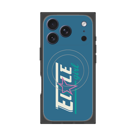 プレミアムスクエアケース with MagSafe［ ELLEgirl - レトロロゴ ］