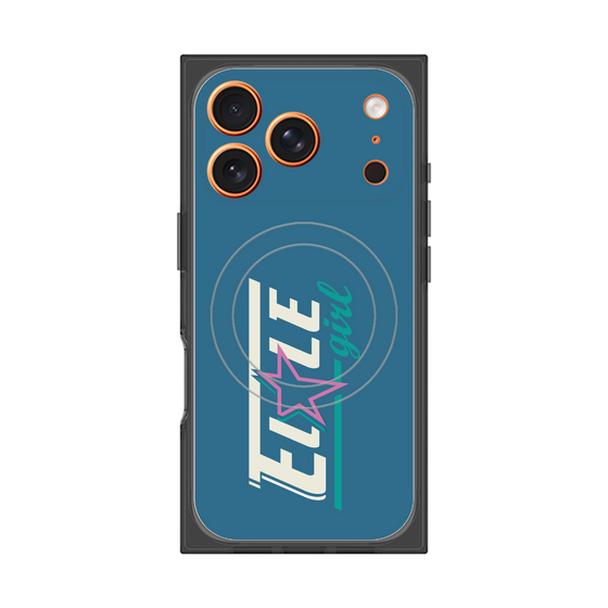 プレミアムスクエアケース with MagSafe［ ELLEgirl - レトロロゴ ］