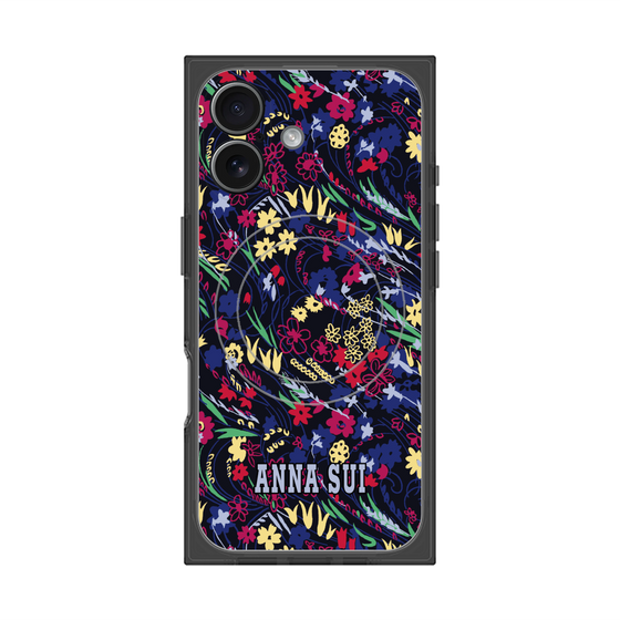 プレミアムスクエアケース with MagSafe［ ANNA SUI - スワーリングフワラー ］