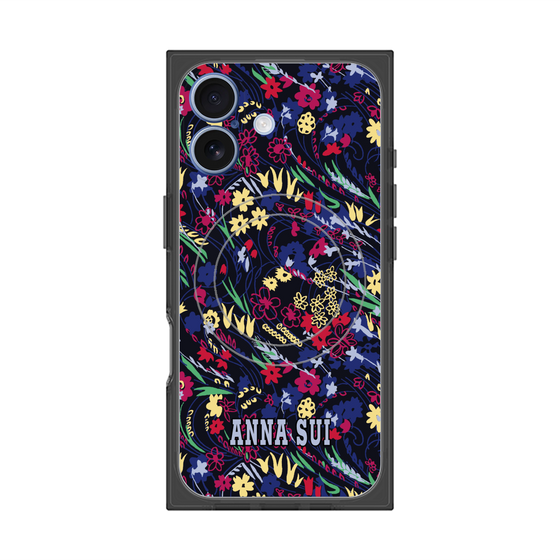プレミアムスクエアケース with MagSafe［ ANNA SUI - スワーリングフワラー ］