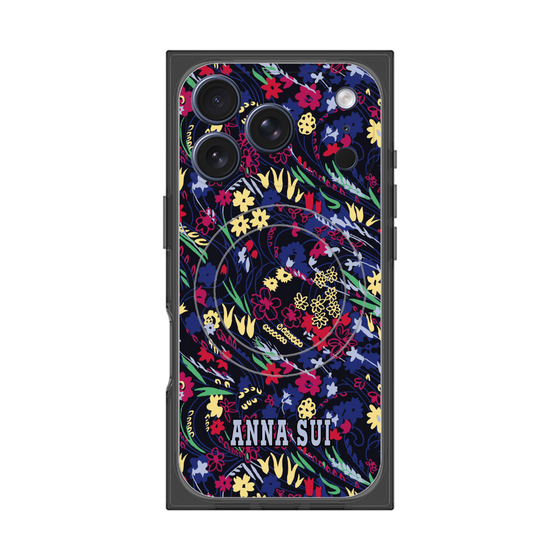 プレミアムスクエアケース with MagSafe［ ANNA SUI - スワーリングフワラー ］
