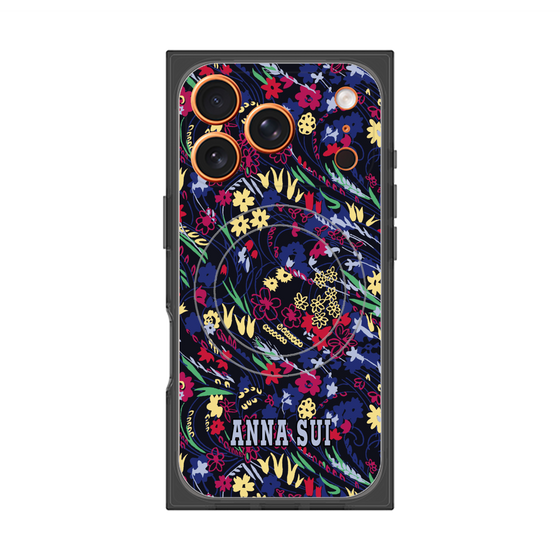 プレミアムスクエアケース with MagSafe［ ANNA SUI - スワーリングフワラー ］