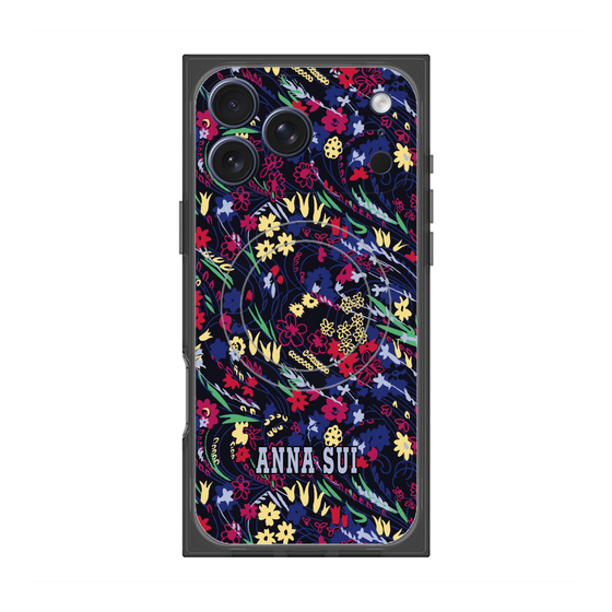 プレミアムスクエアケース with MagSafe［ ANNA SUI - スワーリングフワラー ］