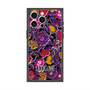 プレミアムスクエアケース with MagSafe［ ANNA SUI - ガーデンフワラー - マゼンタ ］