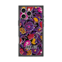 プレミアムスクエアケース with MagSafe［ ANNA SUI - ガーデンフワラー - マゼンタ ］