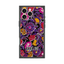 プレミアムスクエアケース with MagSafe［ ANNA SUI - ガーデンフワラー - マゼンタ ］