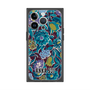 プレミアムスクエアケース with MagSafe［ ANNA SUI - ガーデンフワラー - シアン ］