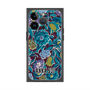 プレミアムスクエアケース with MagSafe［ ANNA SUI - ガーデンフワラー - シアン ］