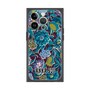 プレミアムスクエアケース with MagSafe［ ANNA SUI - ガーデンフワラー - シアン ］