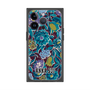 プレミアムスクエアケース with MagSafe［ ANNA SUI - ガーデンフワラー - シアン ］