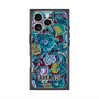 プレミアムスクエアケース with MagSafe［ ANNA SUI - ガーデンフワラー - シアン ］