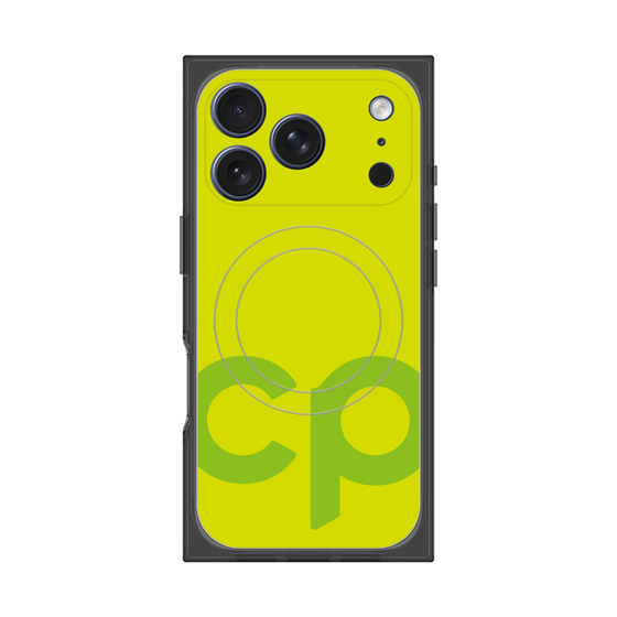 プレミアムスクエアケース with MagSafe［ オリジナル - CASEPLAYイニシャル - グリーン ］