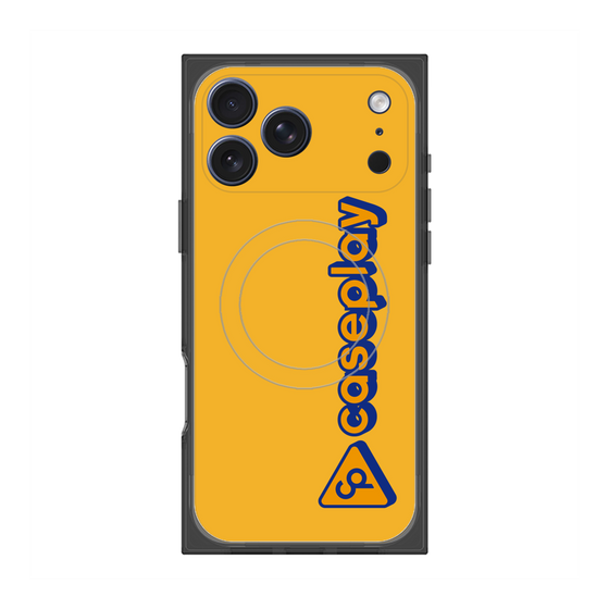 プレミアムスクエアケース with MagSafe［ オリジナル - CASEPLAYロゴタイプ - オレンジ ］